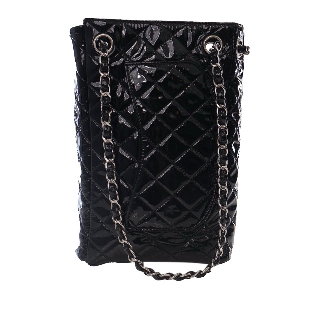 Chanel Medium Quilted Patent Upside Down Flap - 4