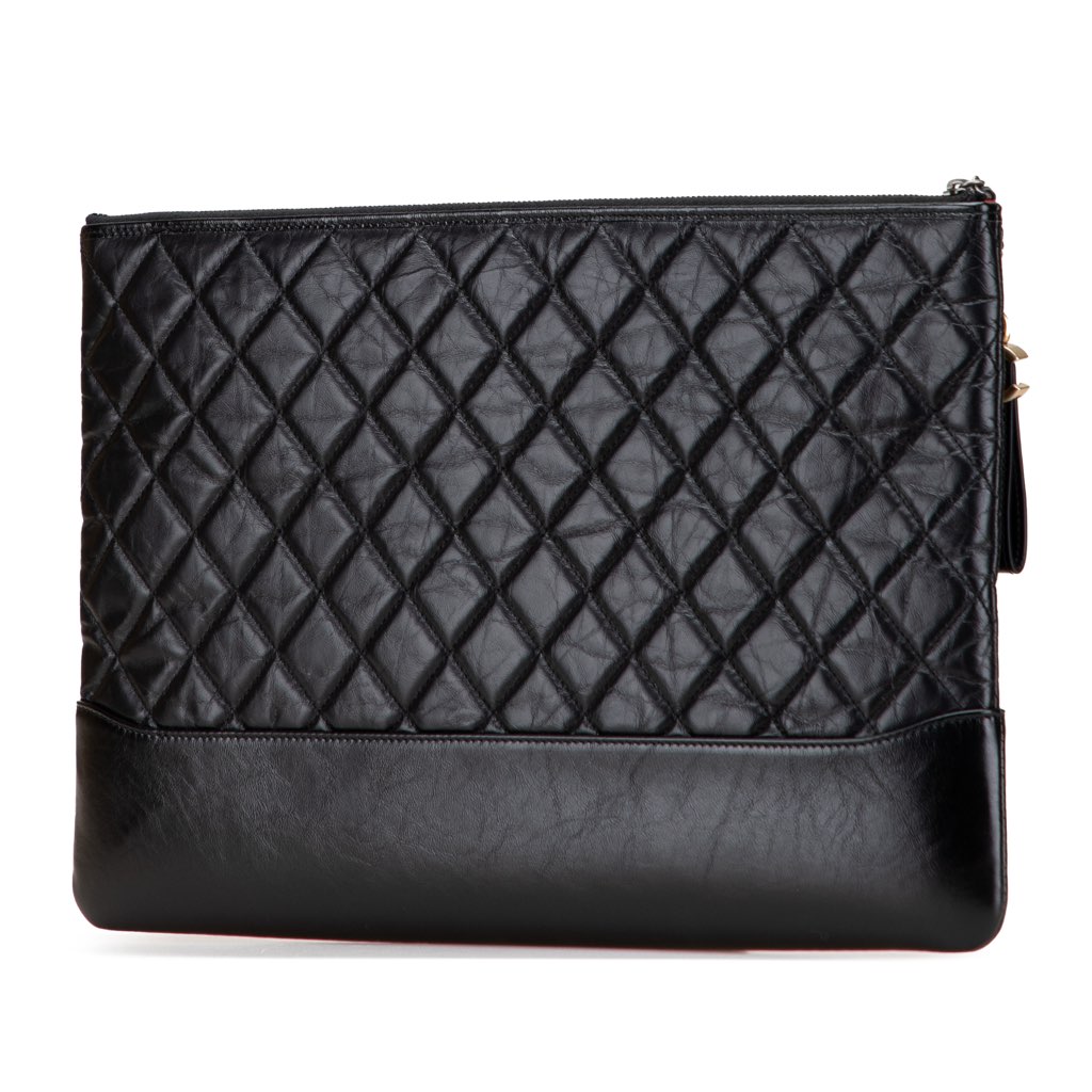 Chanel Large Aged Calfskin Gabrielle O Case Clutch - 2