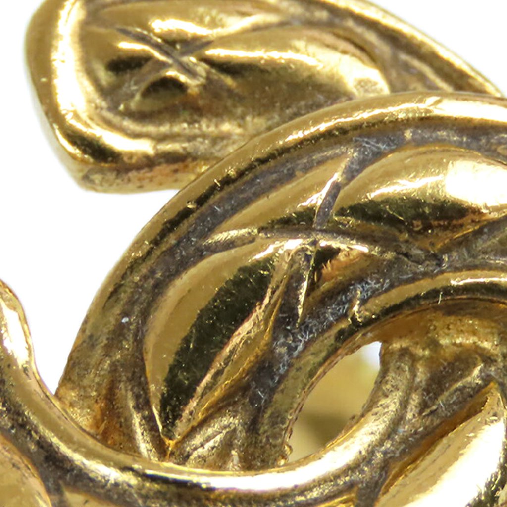 Chanel Gold Plated Quilted CC Clip On Earrings - 4