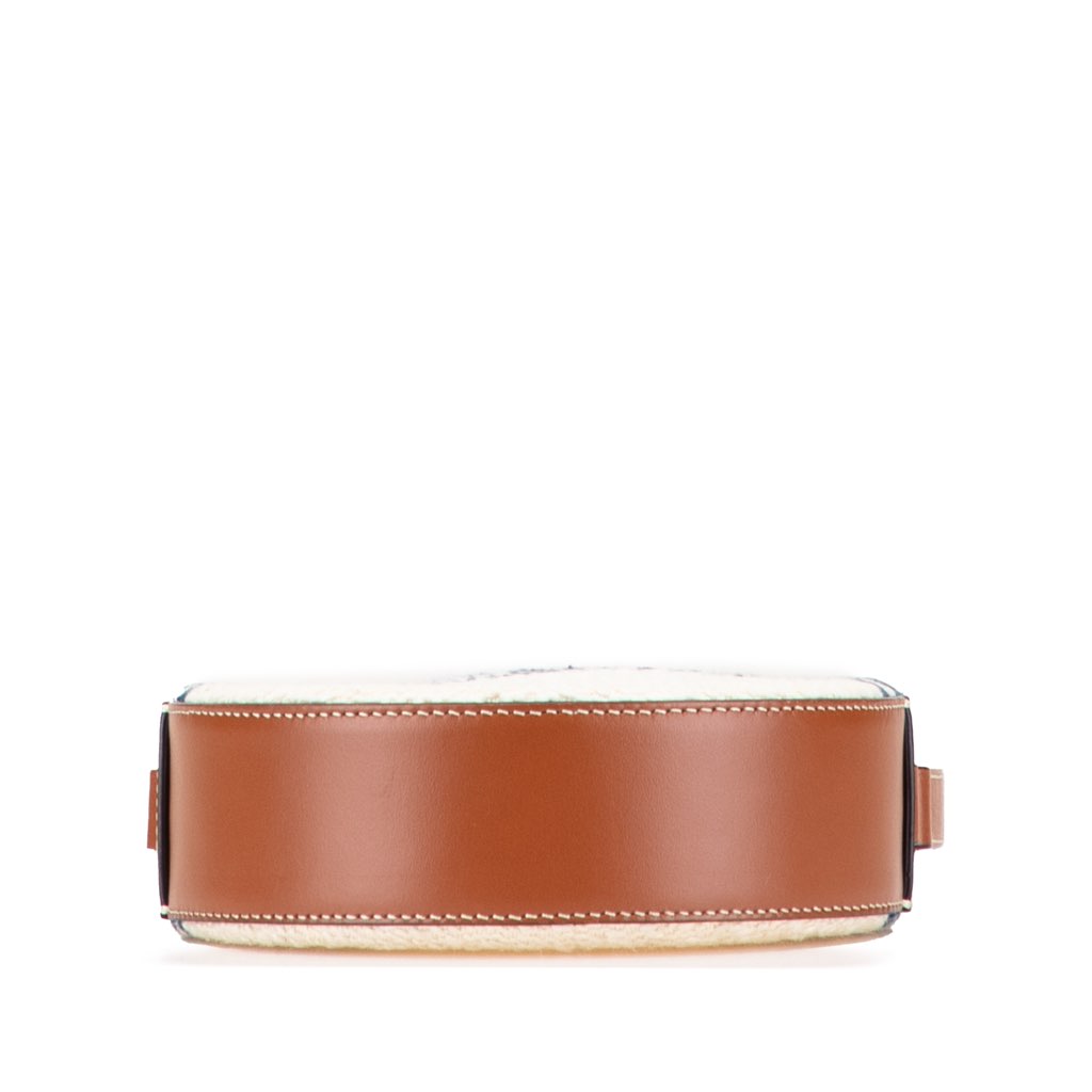 Celine Canvas Plein Soleil Round Purse on Strap - Image 6