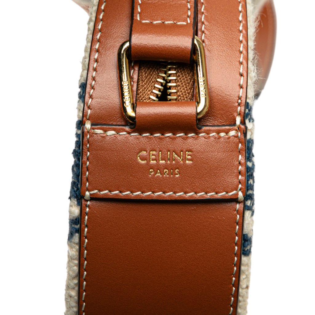 Celine Canvas Plein Soleil Round Purse on Strap - Image 10