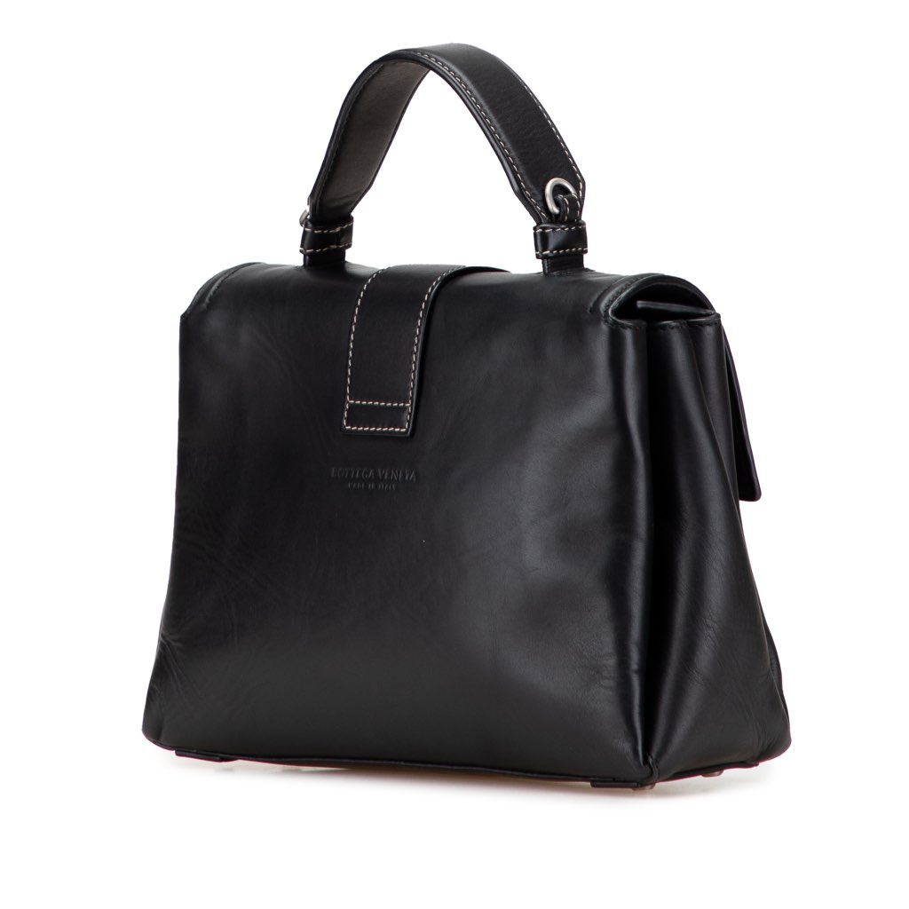 Bottega Veneta Small Nappa Piazza Top Handle Bag - Back view