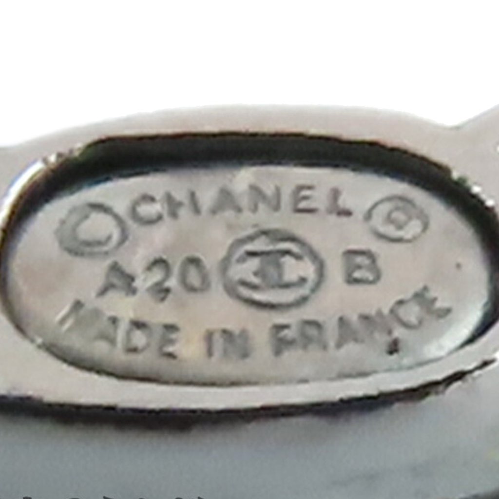 Chanel Silver Plated CC Rhinestones and Pearl Push Back Earrings - 4