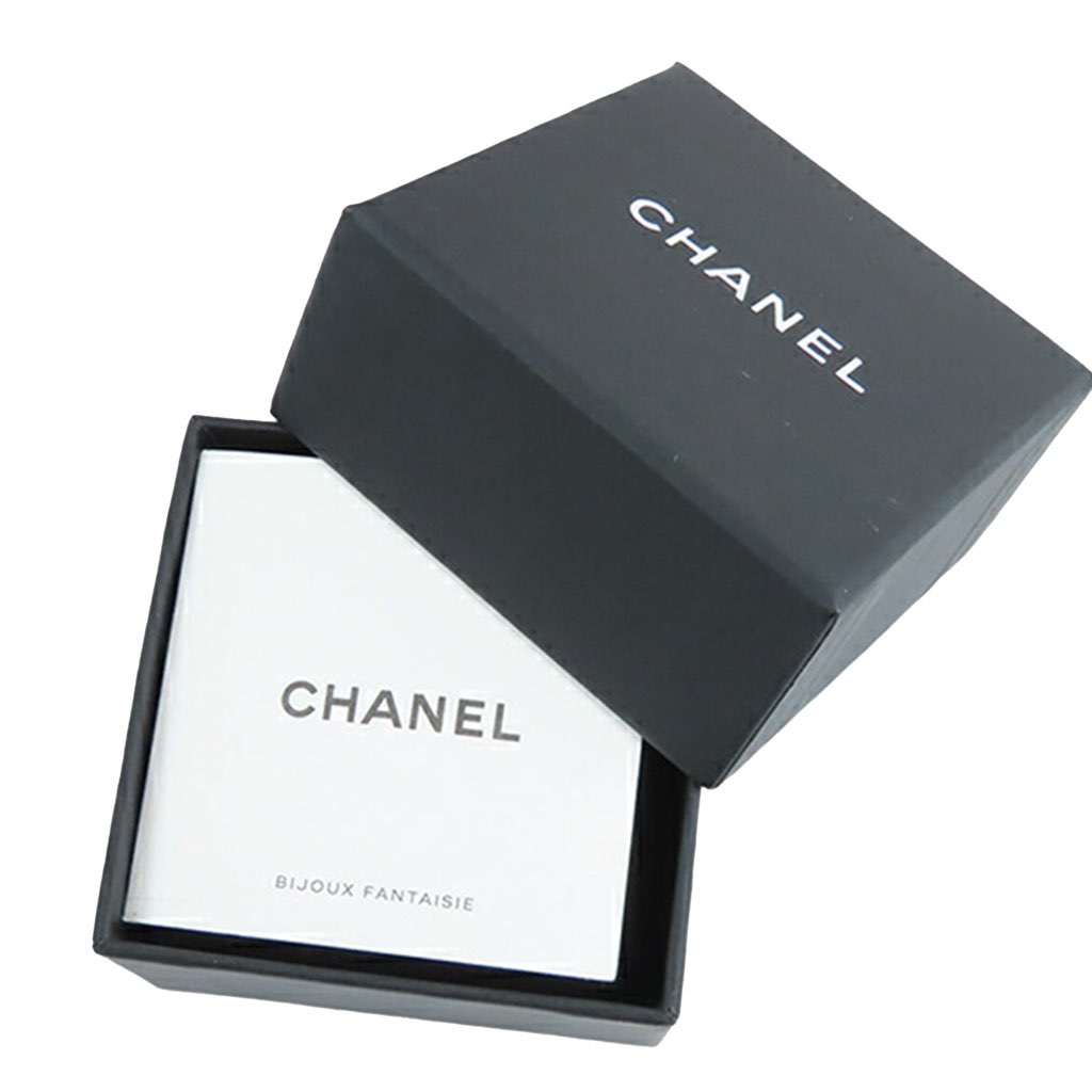 Chanel Silver Plated CC Rhinestones and Pearl Push Back Earrings - 5