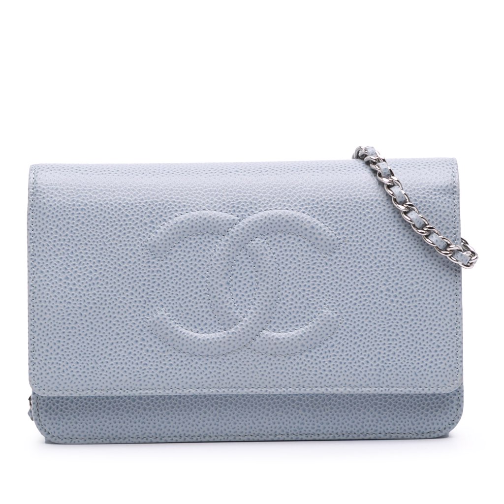 Chanel CC Caviar Wallet On Chain