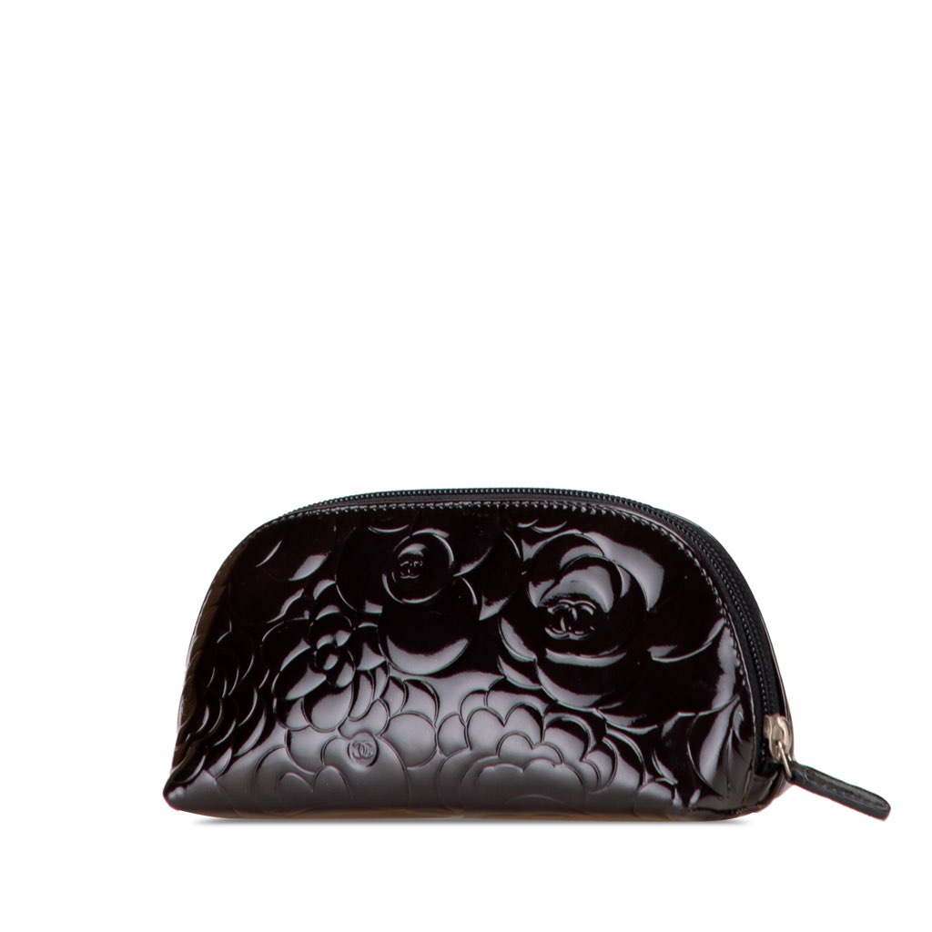 Chanel Patent Camellia Cosmetic Pouch - 2