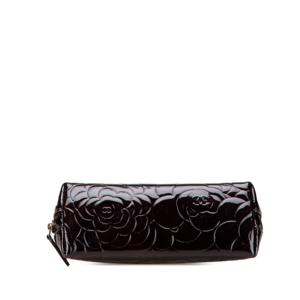 Chanel Patent Camellia Cosmetic Pouch - 3