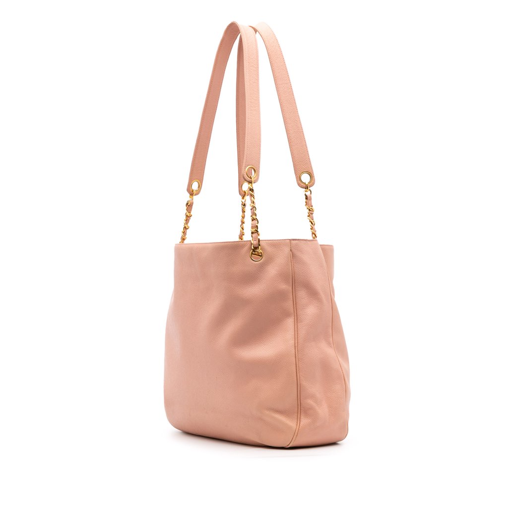 Chanel CC Caviar Chain Tote - Back view