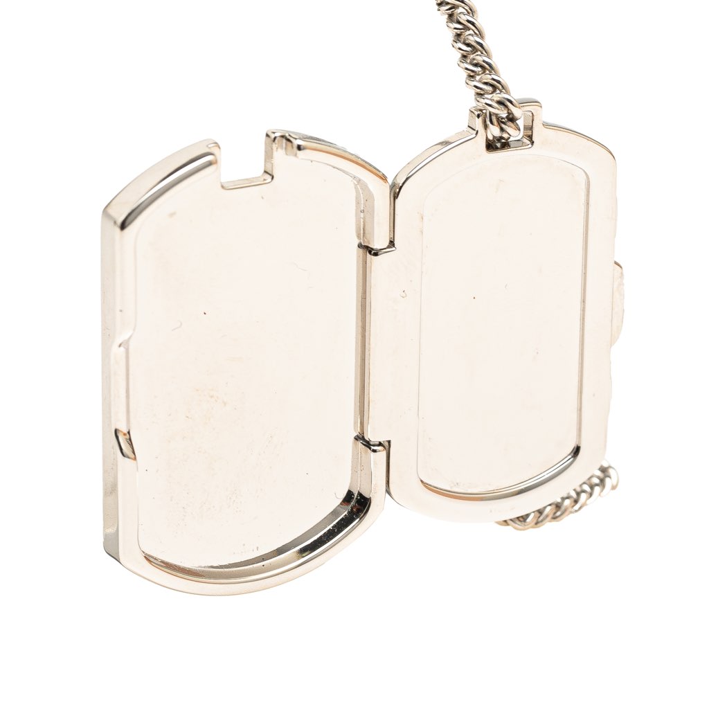 Louis Vuitton Monogram Eclipse Plate Necklace - 3