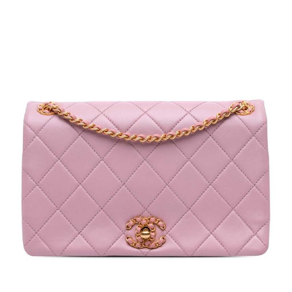 Chanel Quilted Lambskin Braided CC Single Flap