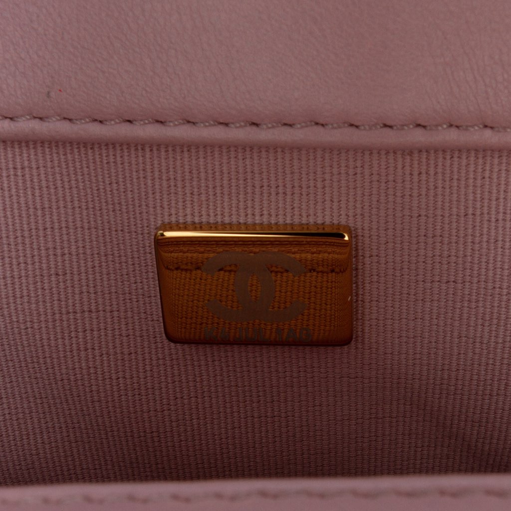 Chanel Quilted Lambskin Braided CC Single Flap - Side view