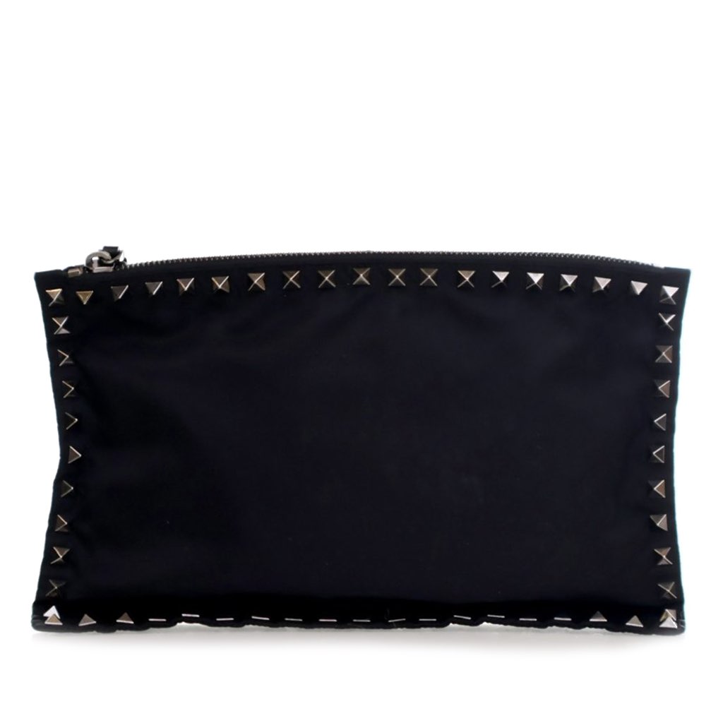 Valentino Nylon Rockstud Zip Pouch