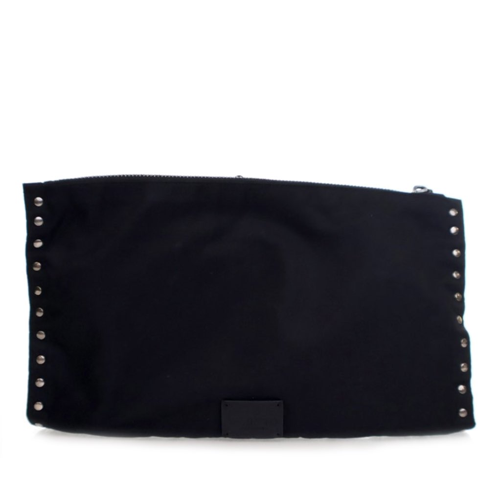 Valentino Nylon Rockstud Zip Pouch - Back view