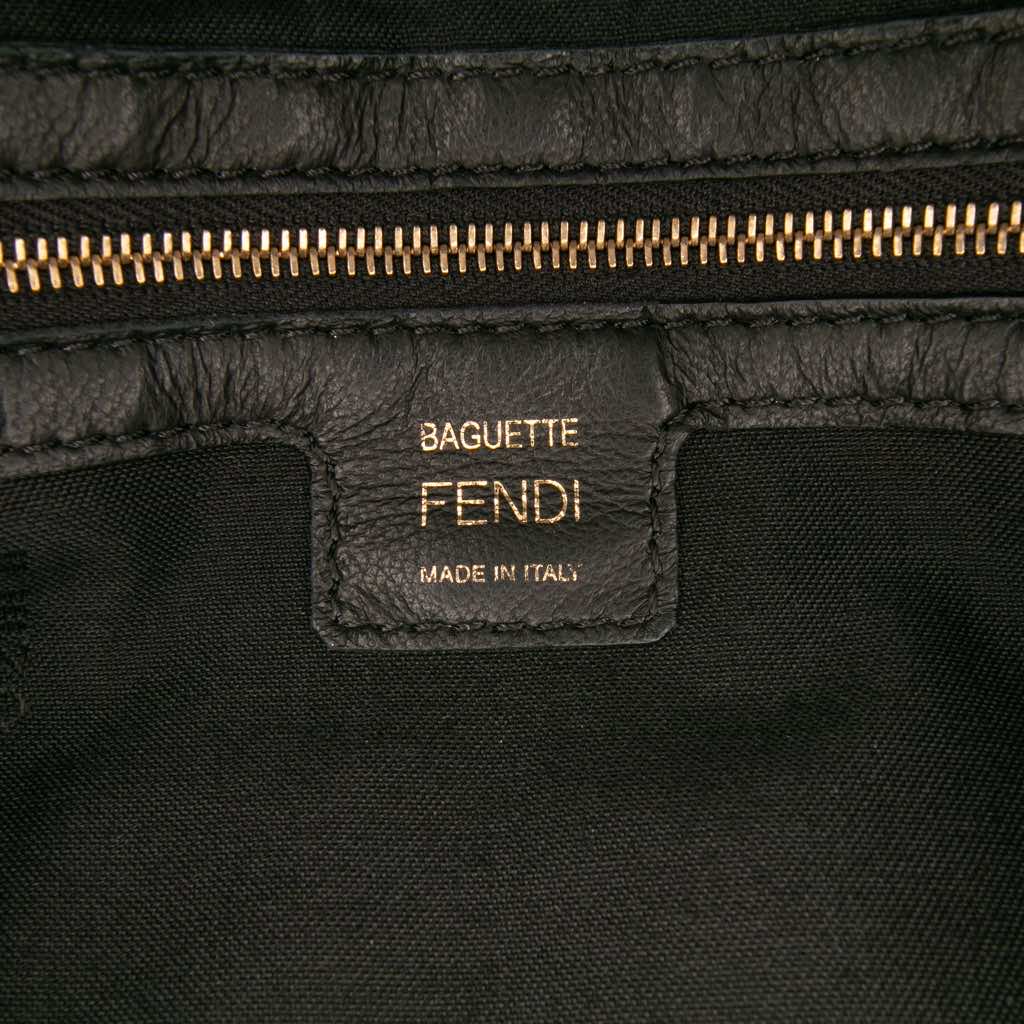 Fendi Zucca Embossed Leather Baguette Satchel - 5