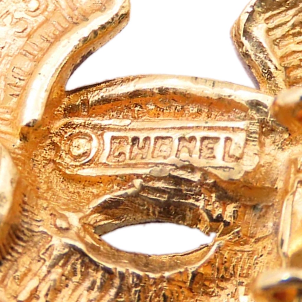 Chanel CC Gold Plated Quilted Clip on Earrings - Side view