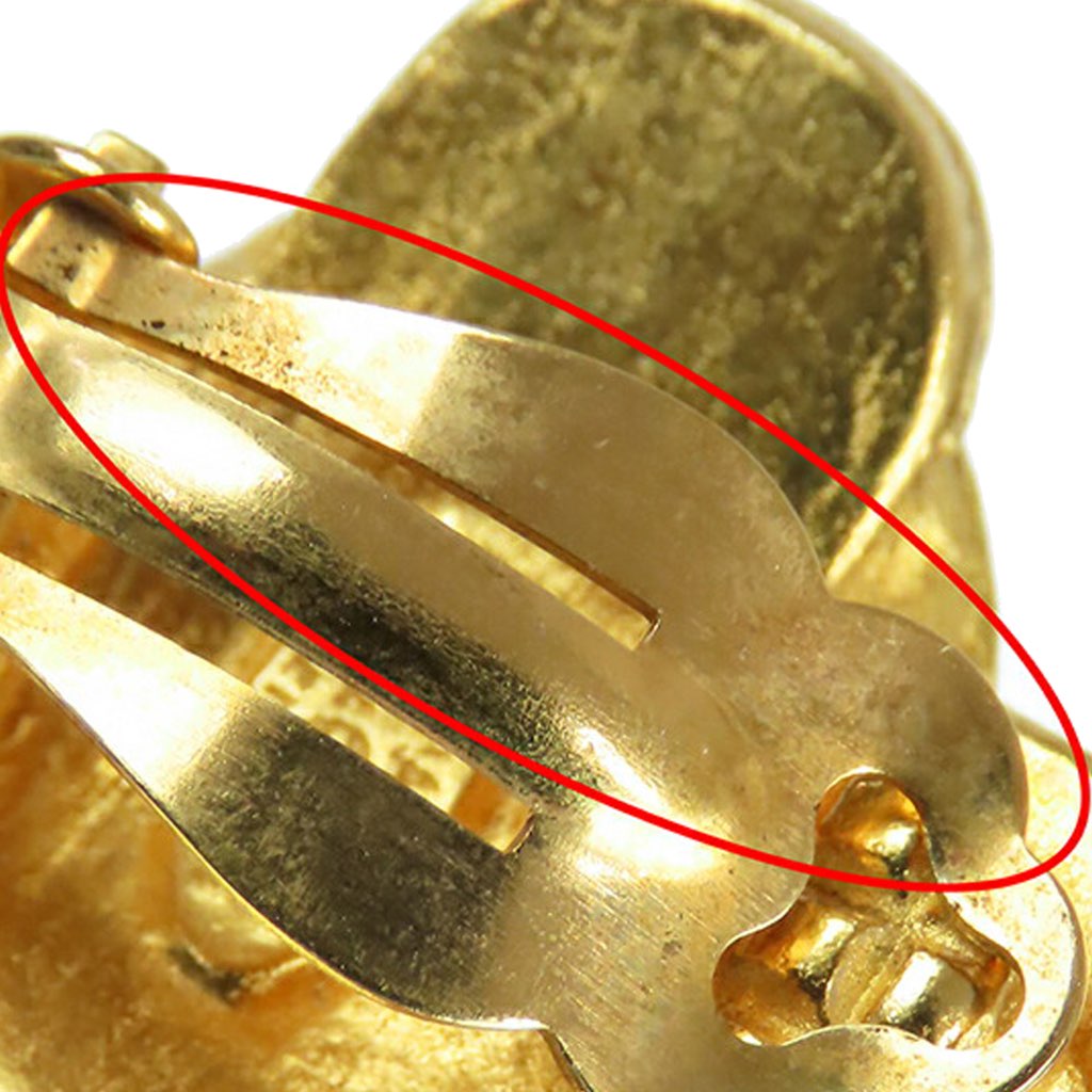 Chanel CC Gold Plated Cross Clip On Earrings - 4