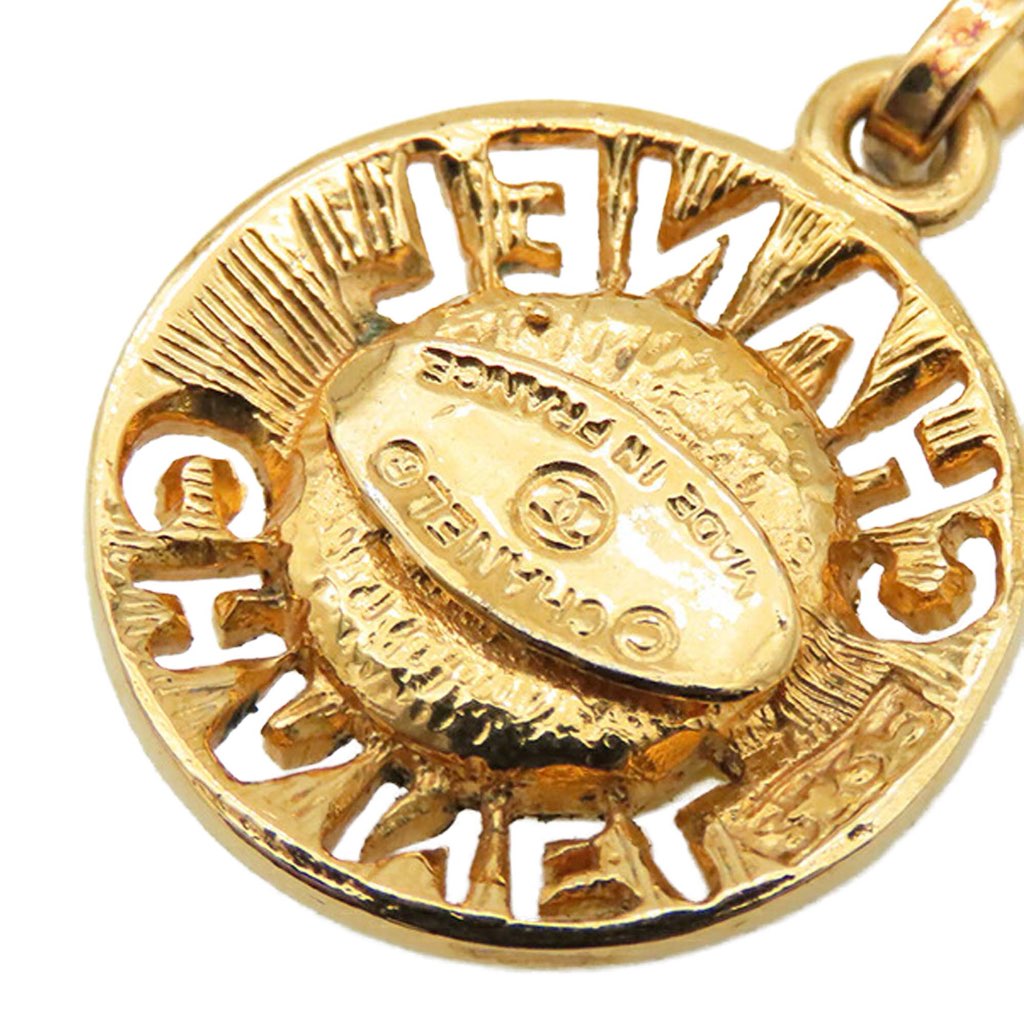 Chanel Gold Plated Faux Pearl Pendant Necklace - 3