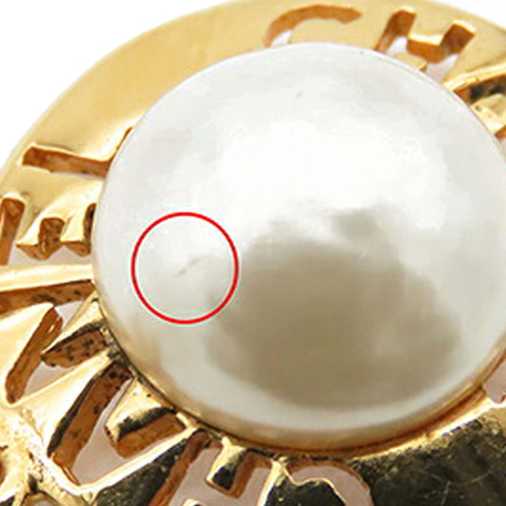 Chanel Gold Plated Faux Pearl Pendant Necklace - 4