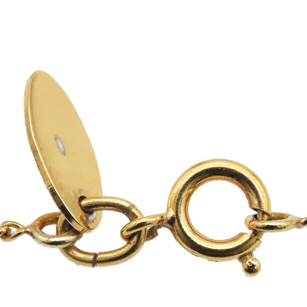 Chanel Gold Plated Faux Pearl Pendant Necklace - 5