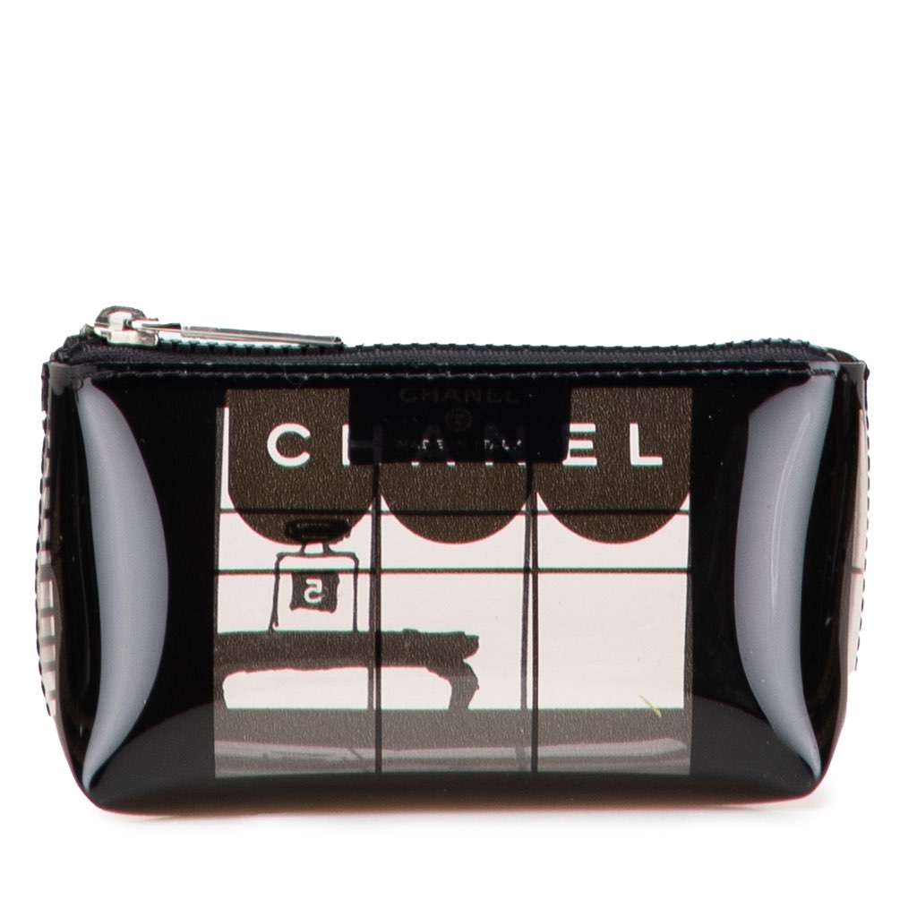 Chanel Vinyl Coco Window Cosmetic Pouch