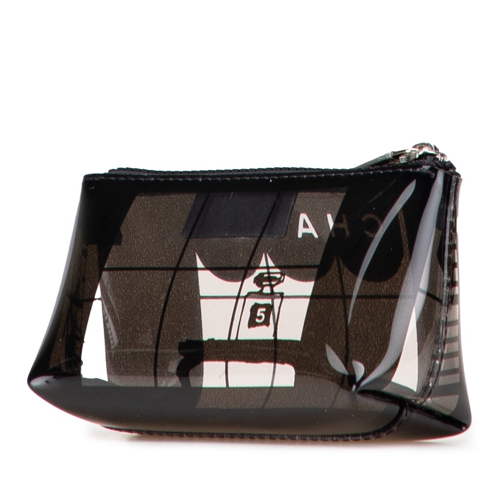 Chanel Vinyl Coco Window Cosmetic Pouch - Back view