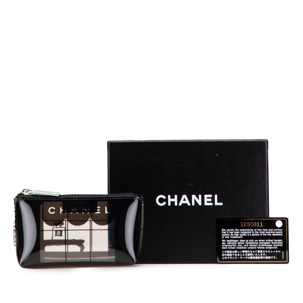 Chanel Vinyl Coco Window Cosmetic Pouch - Image 13