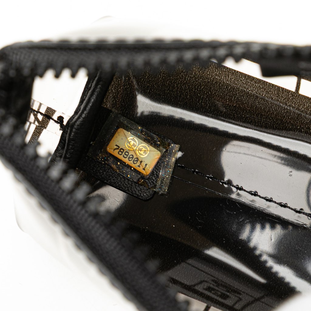 Chanel Vinyl Coco Window Cosmetic Pouch - Side view