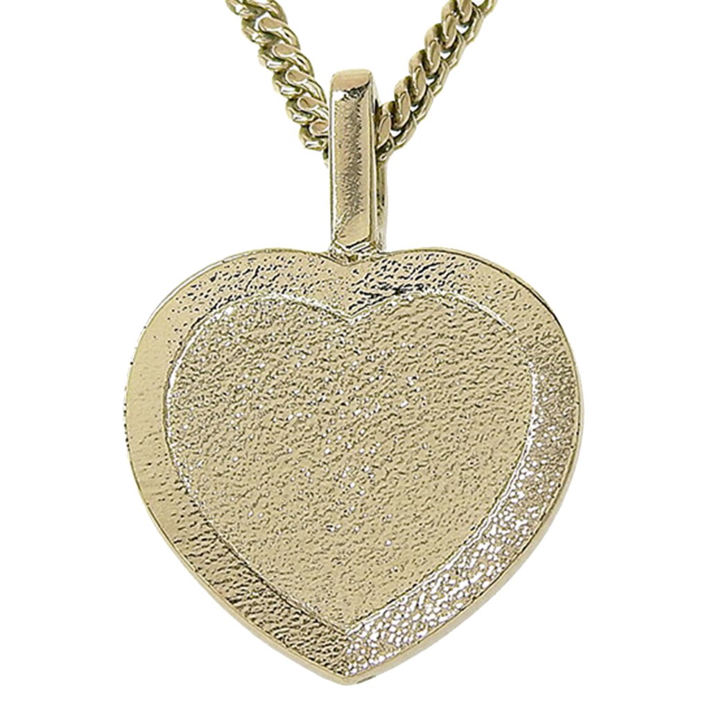 Chanel CC Gold Plated Rhinestones and Enamel Heart Pendant Necklace - 2