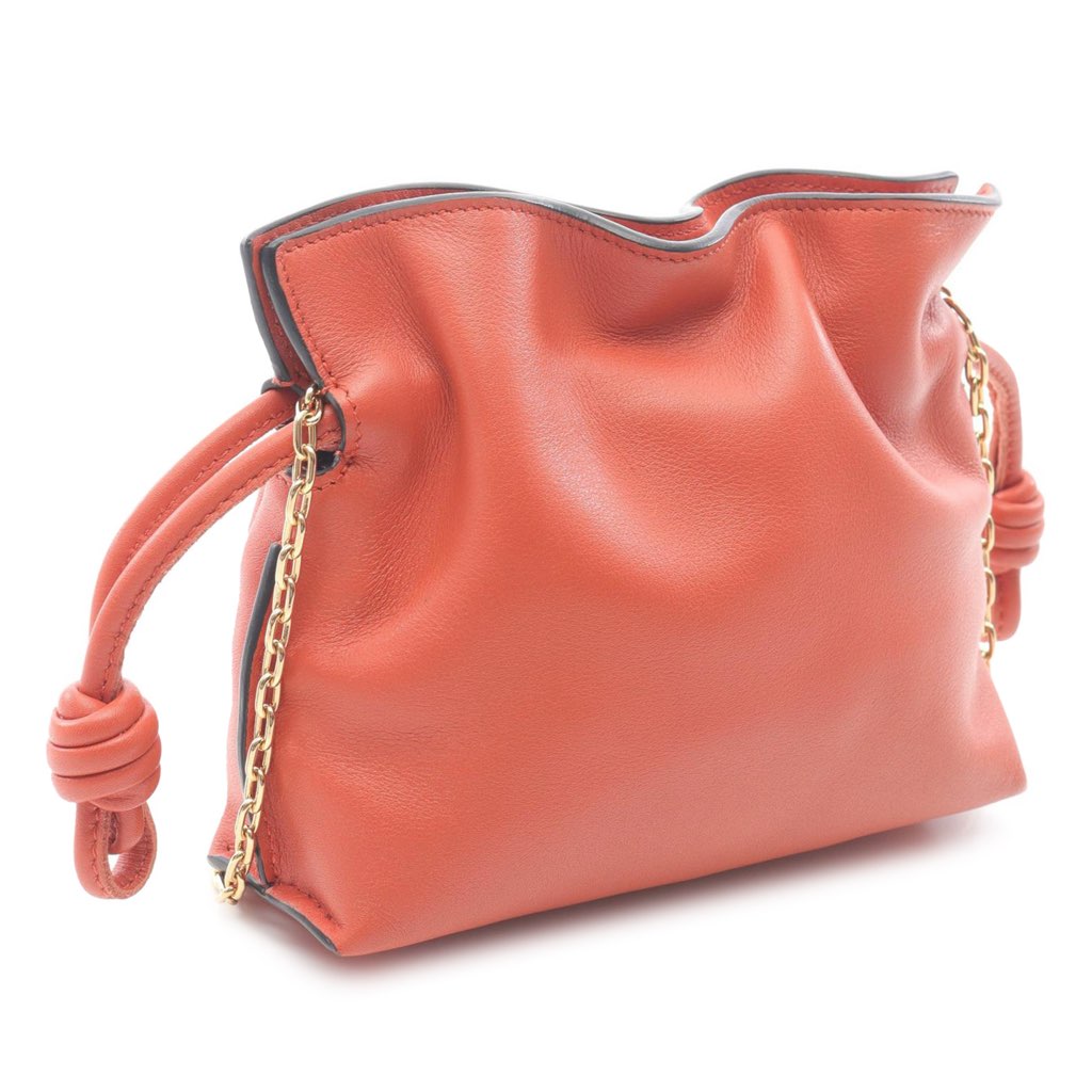Loewe Nano Leather Flamenco Knot Chain Crossbody - Back view