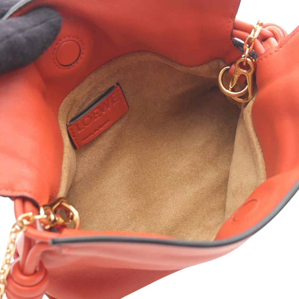 Loewe Nano Leather Flamenco Knot Chain Crossbody - Image 6