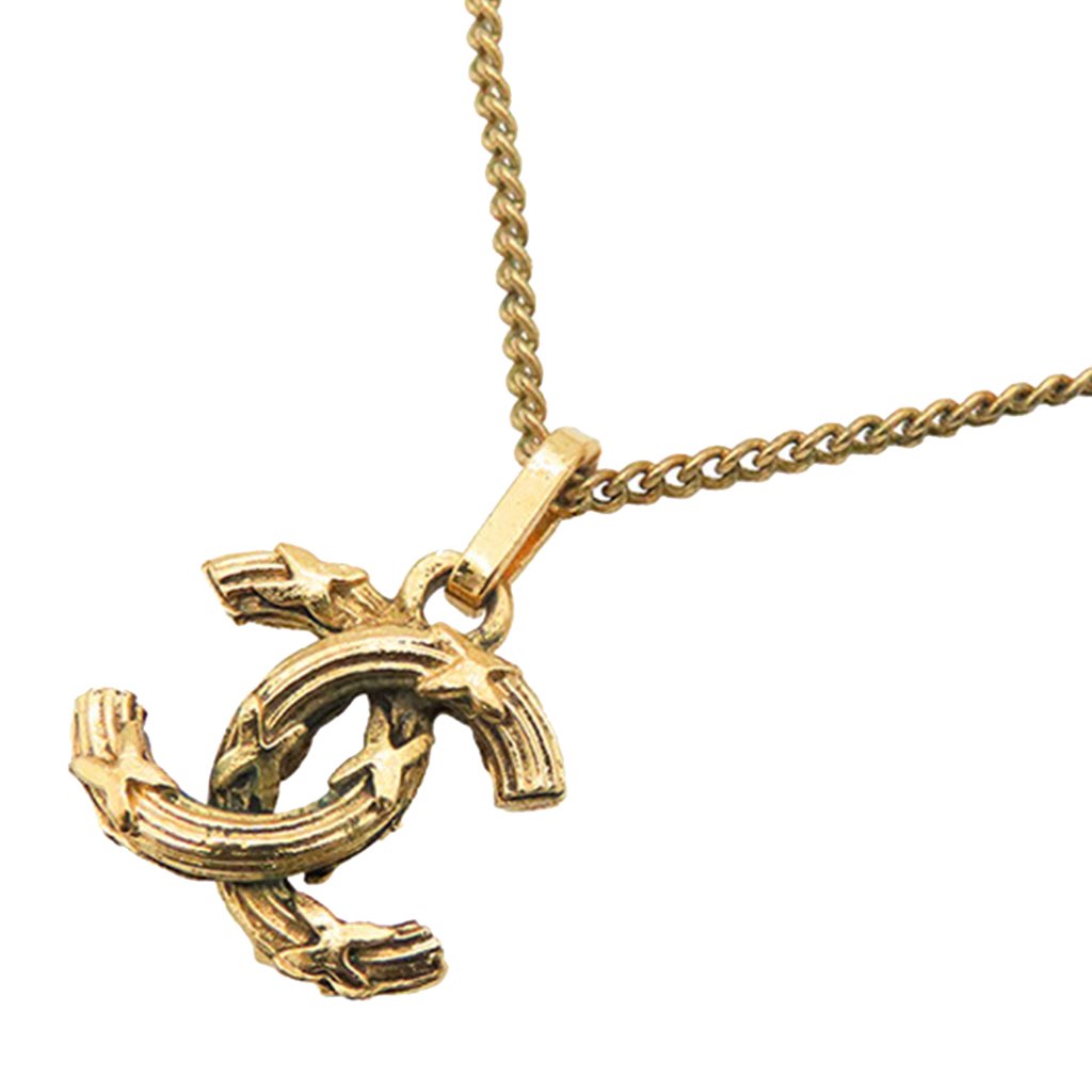 Chanel CC Gold Plated Pendant Necklace - 2
