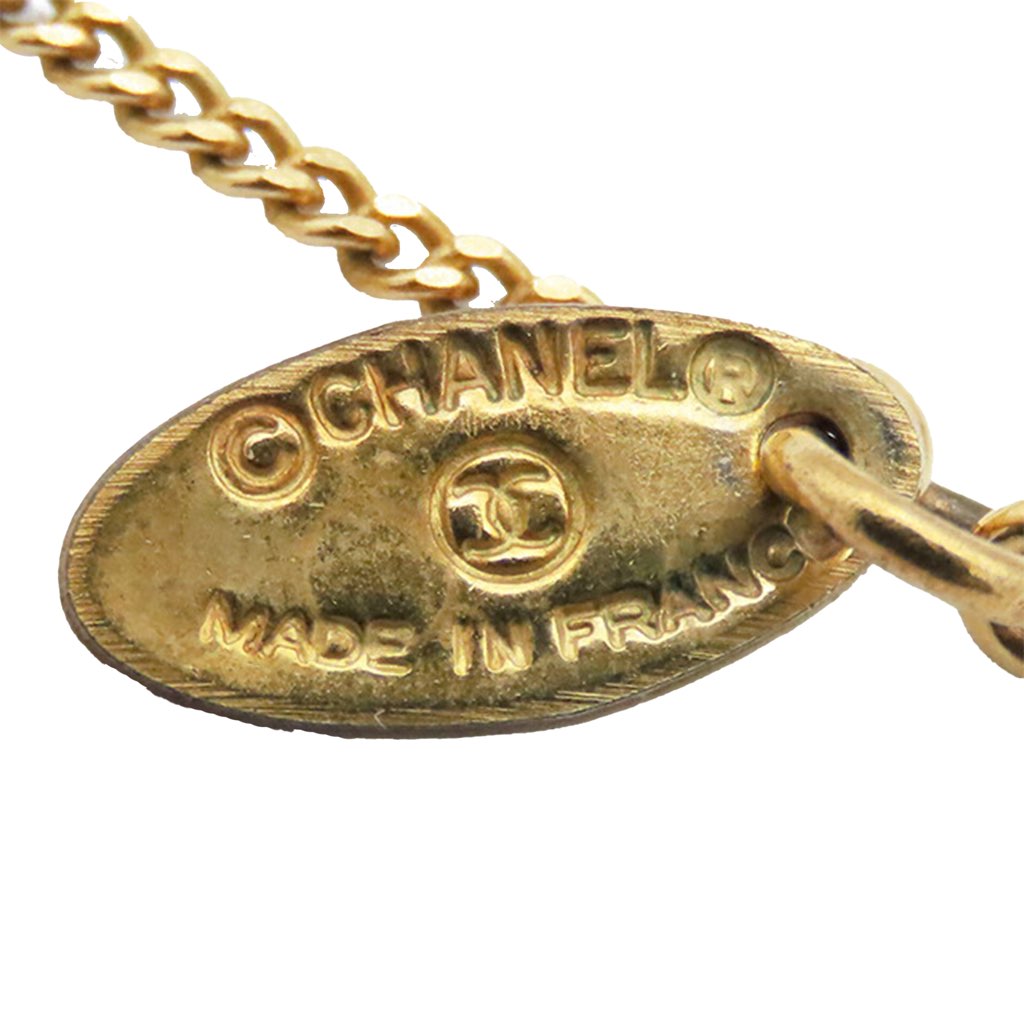 Chanel CC Gold Plated Pendant Necklace - 5
