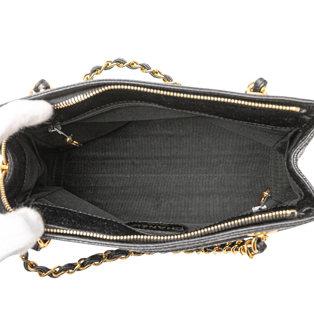 Chanel Caviar Logo Chain Tote - 4