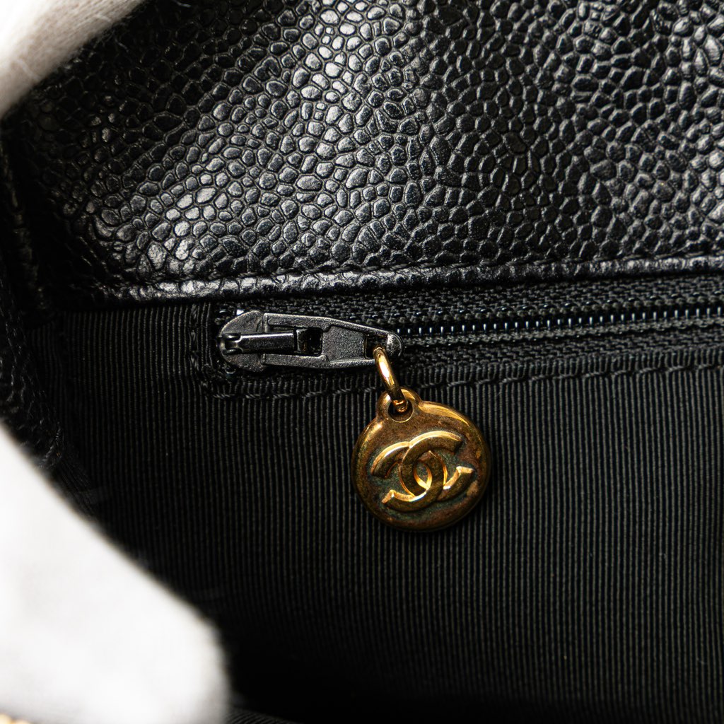 Chanel Caviar Logo Chain Tote - 5
