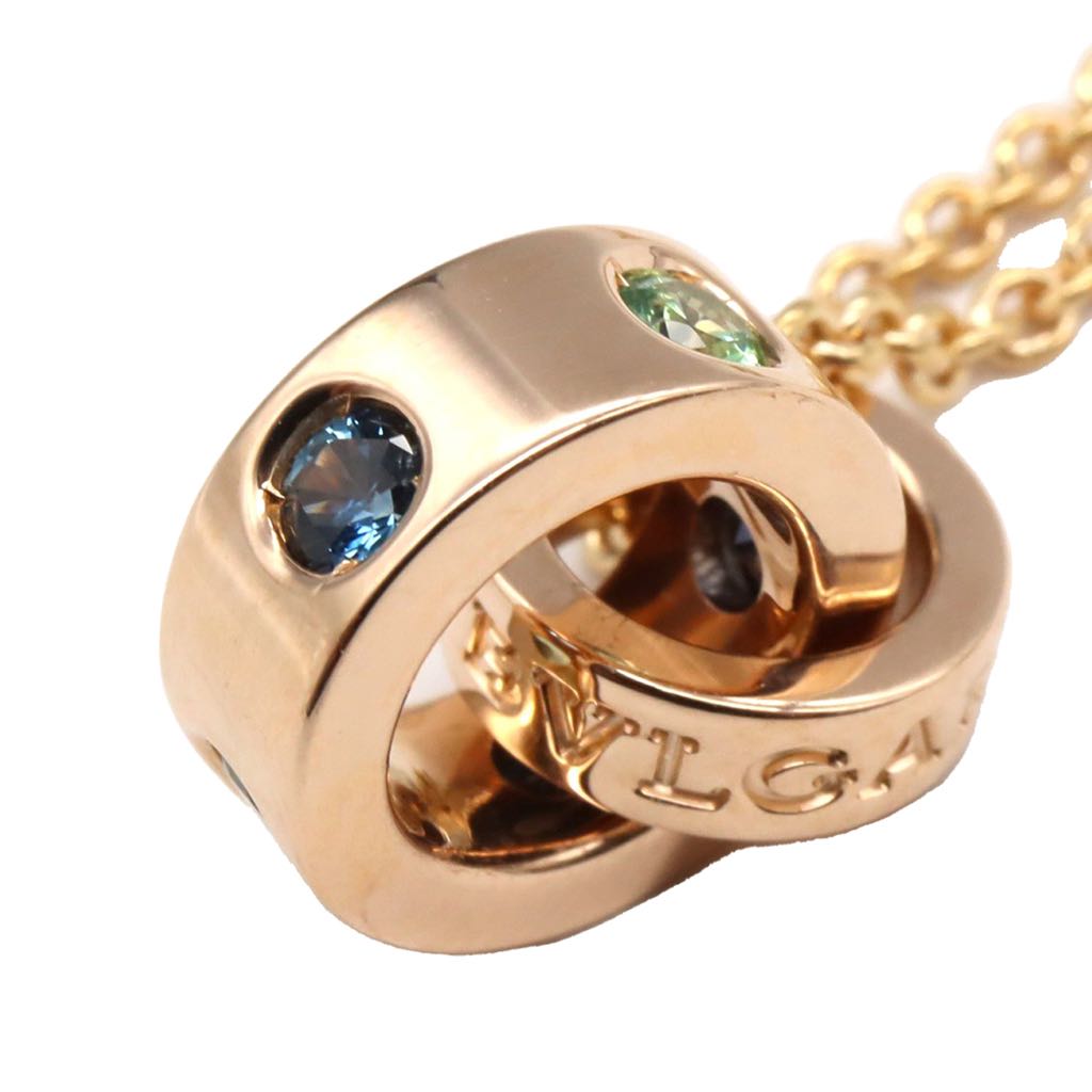 Bvlgari 18K Rose Gold Sapphire and Tsavorite Roman Sorbets Necklace - 4