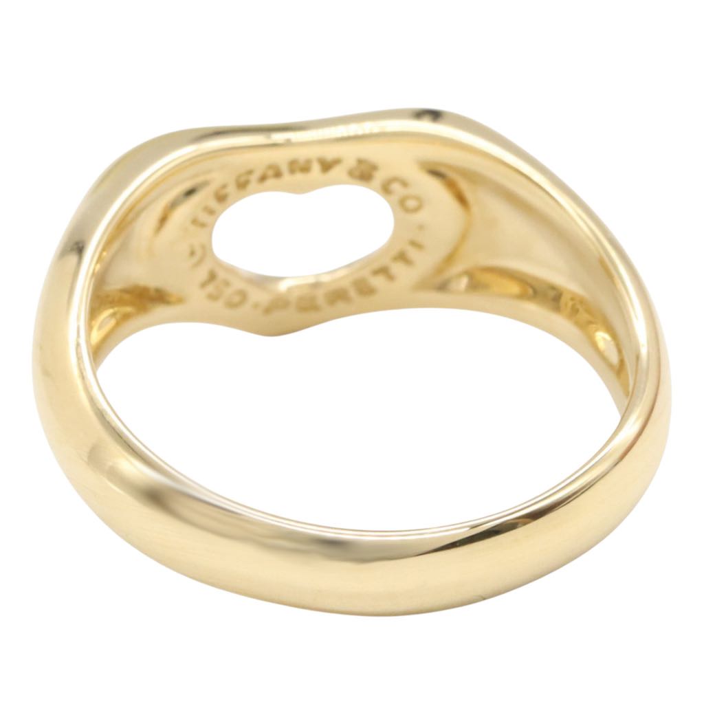 Tiffany & Co Elsa Peretti 18K Yellow Gold Open Heart Ring - 3