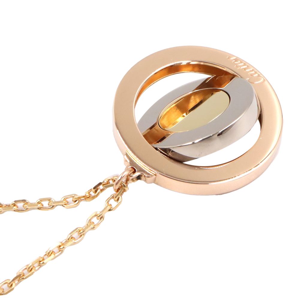 Cartier 18K Tricolor Gold Trinity Disc Pendant Necklace - 3