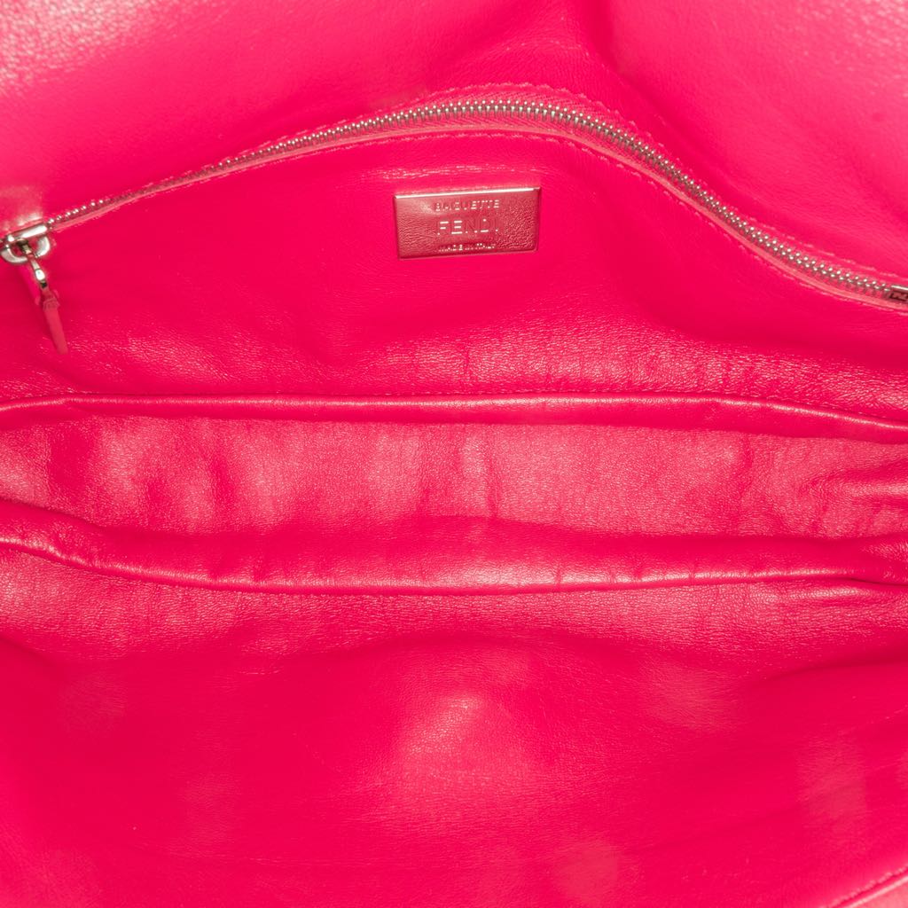 Fendi Shearling Baguette Satchel - 4