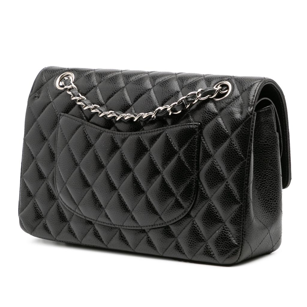 Chanel Medium Classic Caviar Double Flap - Back view