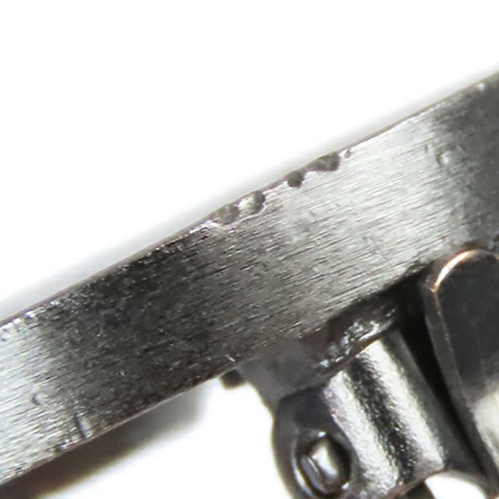 Chanel Silver Plated Leather Logo Clip On Earrings - 4