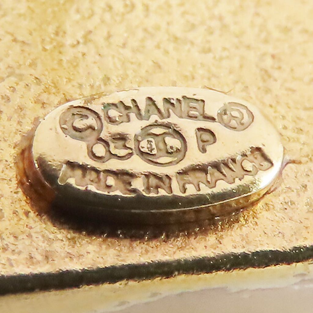 Chanel Gold Plated Enamel CC Square Stud Earrings - 4