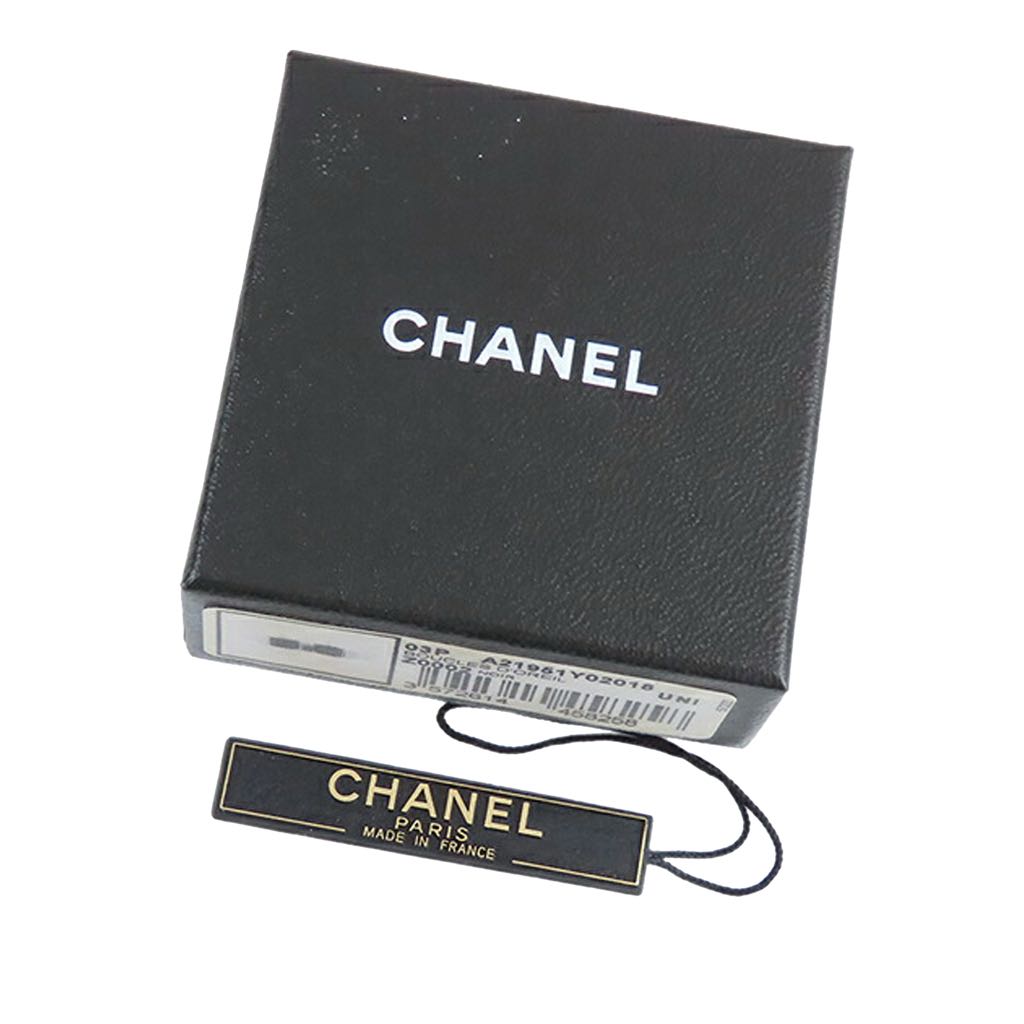 Chanel Gold Plated Enamel CC Square Stud Earrings - Image 10