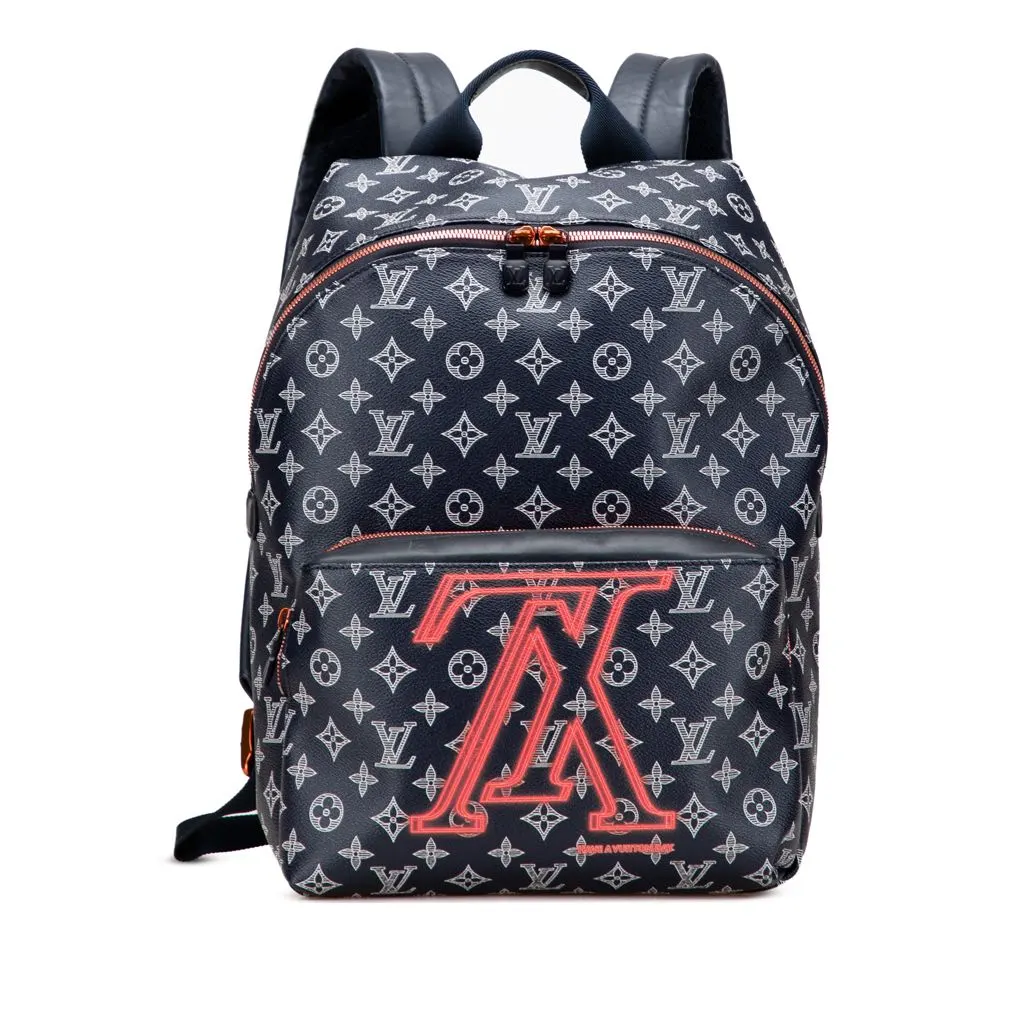 Louis Vuitton Monogram Upside Down Ink Apollo Blue Canvas Good - Front View