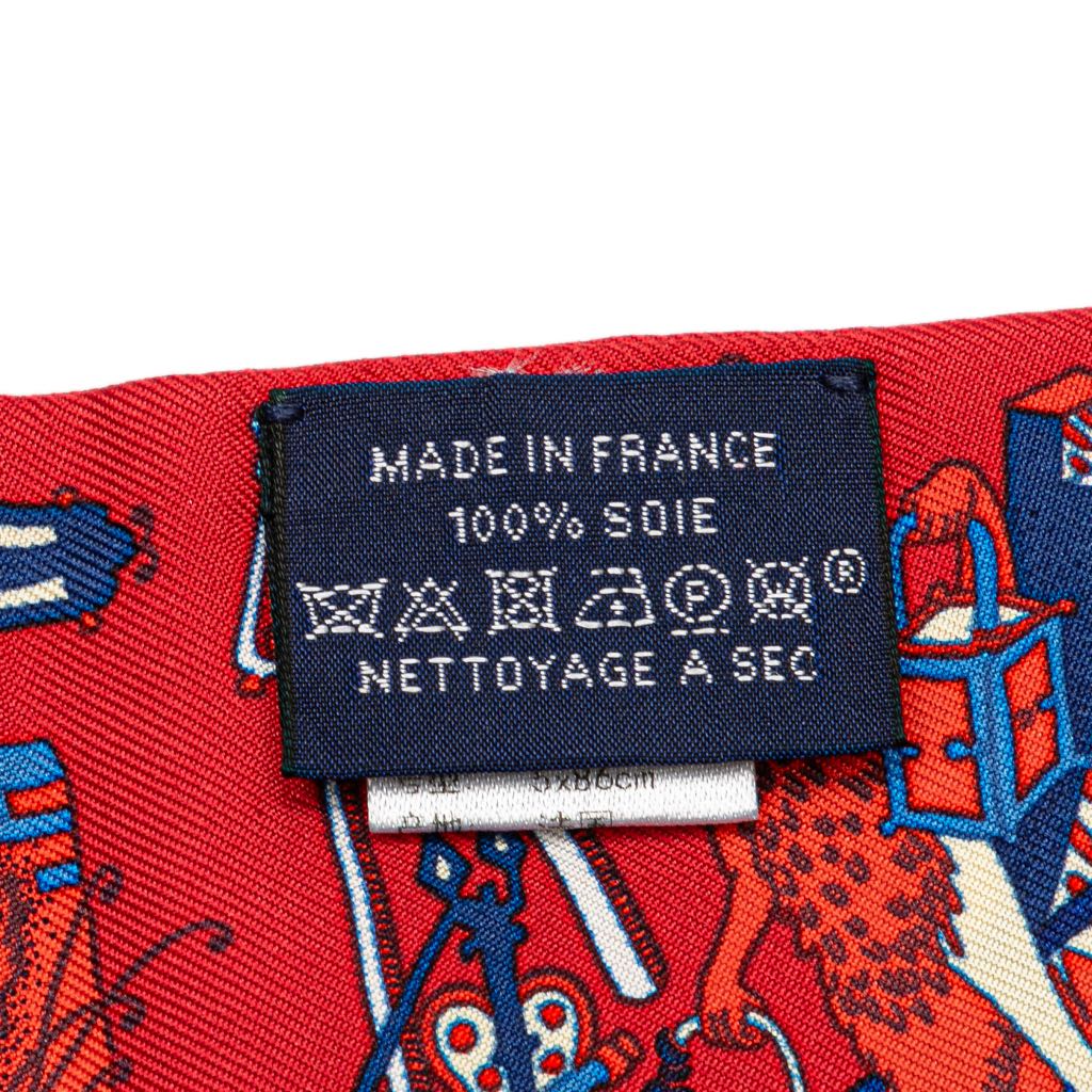 Hermès La Folle Parade Silk Twilly Scarf - Back view