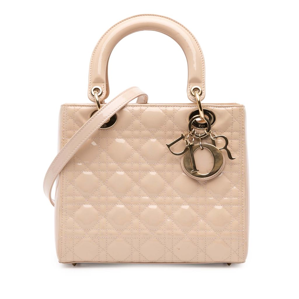 Dior Medium Patent Cannage Lady Dior