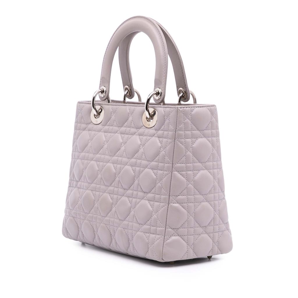 Dior Medium Lambskin Cannage Lady Dior - 2