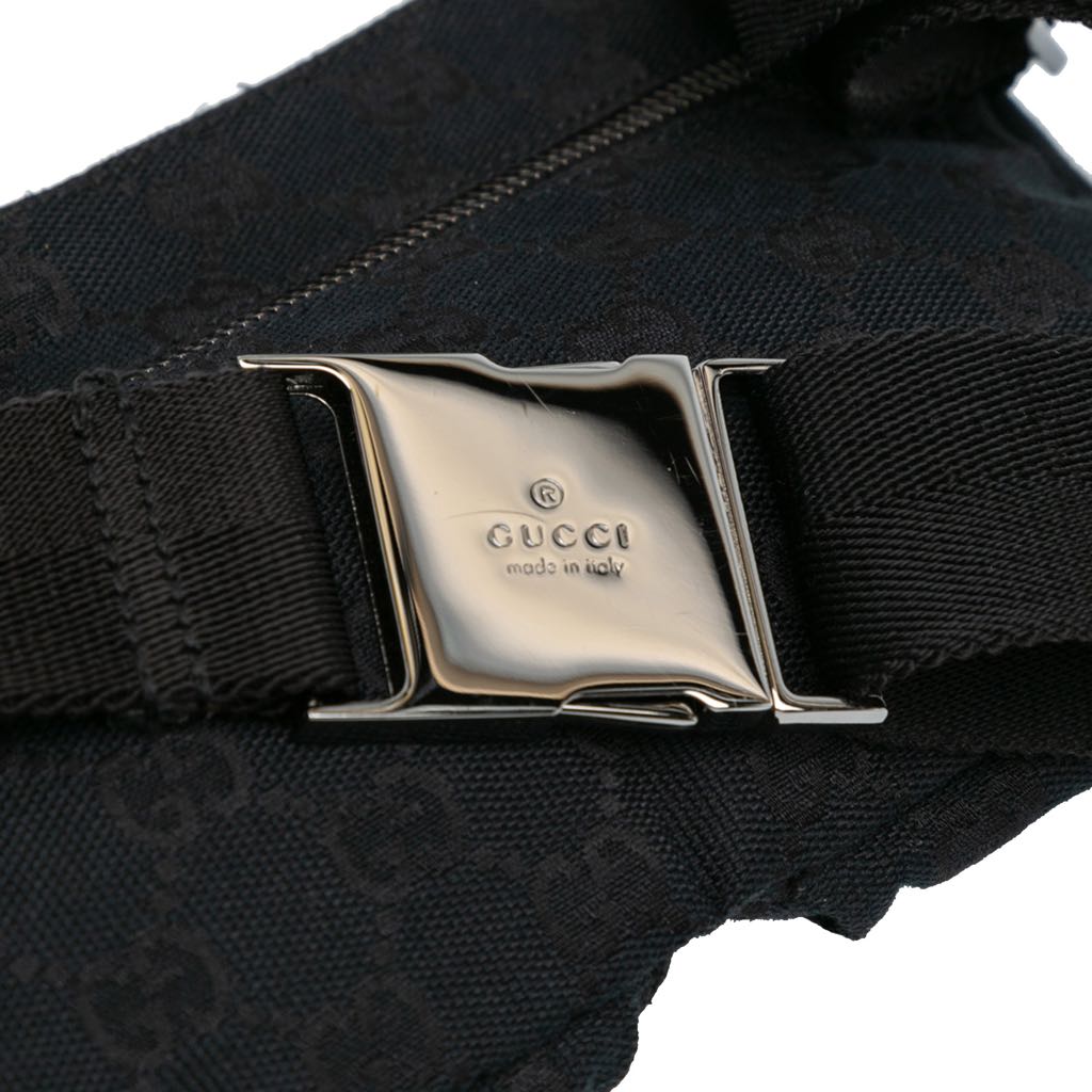 Gucci GG Canvas Double Pocket Belt Bag - Side view
