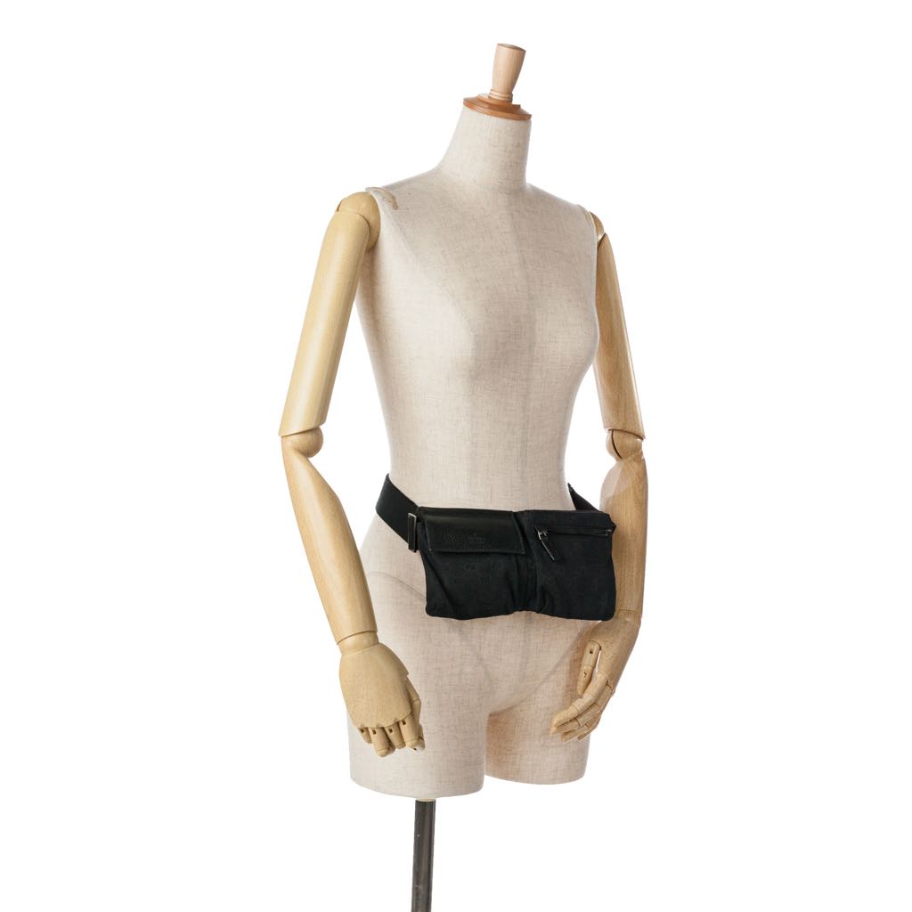 Gucci GG Canvas Double Pocket Belt Bag - Image 11