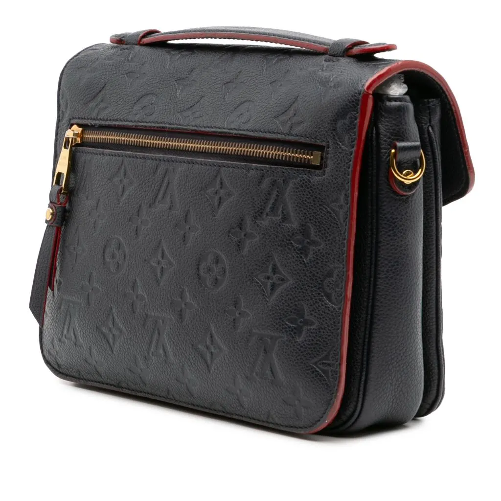 Louis Vuitton Monogram Empreinte Pochette Metis Blue Leather Good - Back View