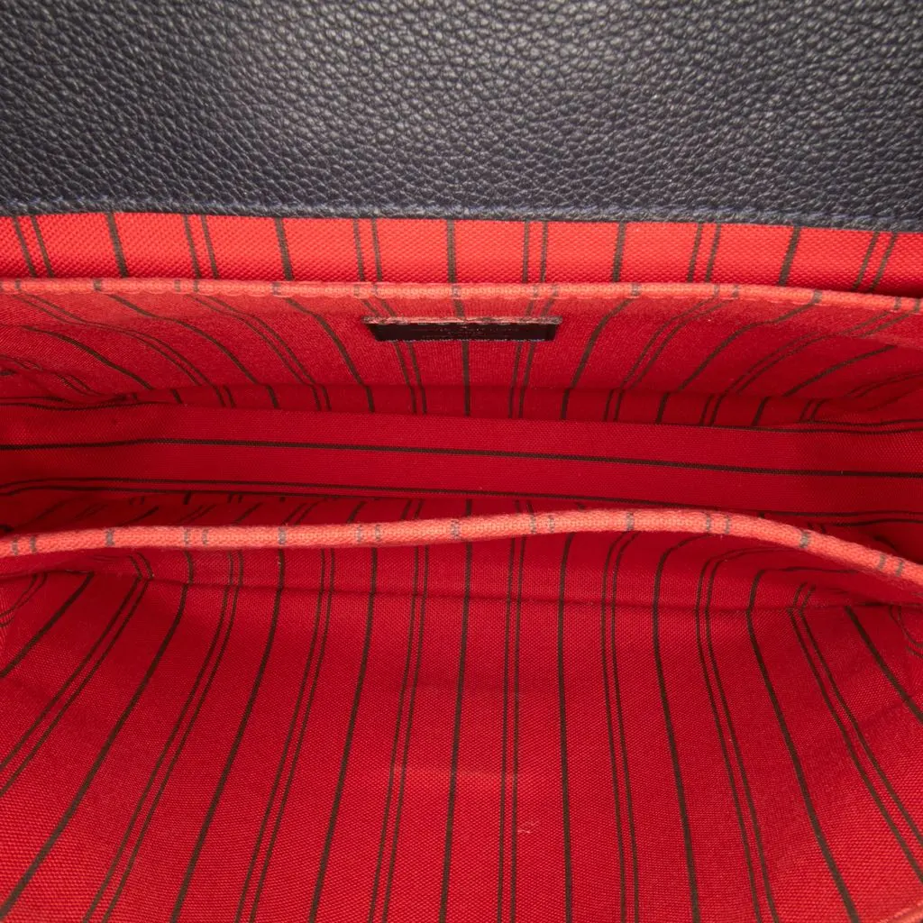 Louis Vuitton Monogram Empreinte Pochette Metis Blue Leather Good - Model View